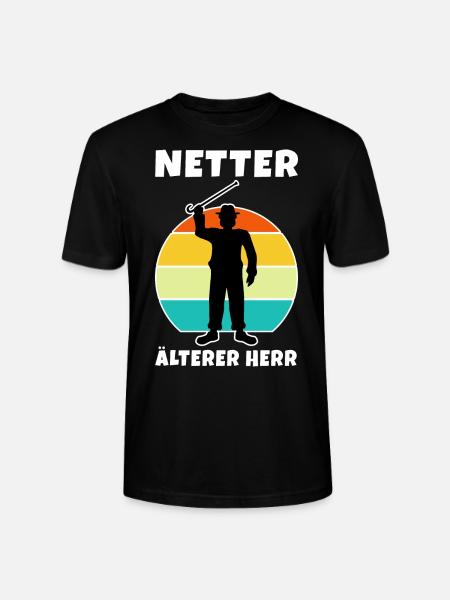 Netter ältere Herr - Stanley/Stella Unisex Bio-T-Shirt CRAFTER - Schwarz