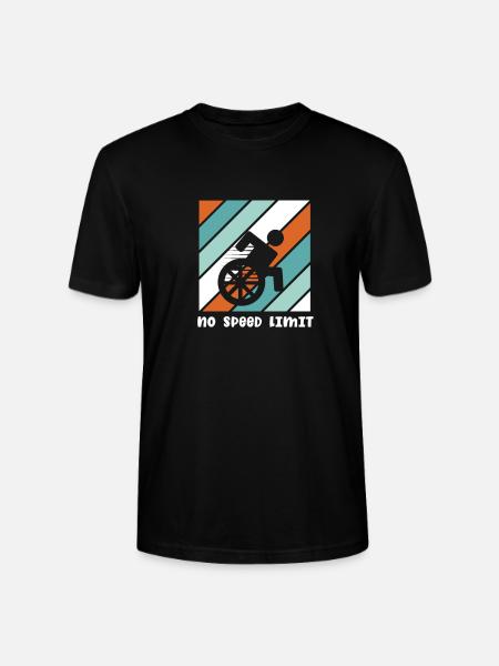 Rollstuhl Rollstuhlfahrer Handicap Behinderung - Stanley/Stella Unisex Bio-T-Shirt CRAFTER - Schwarz
