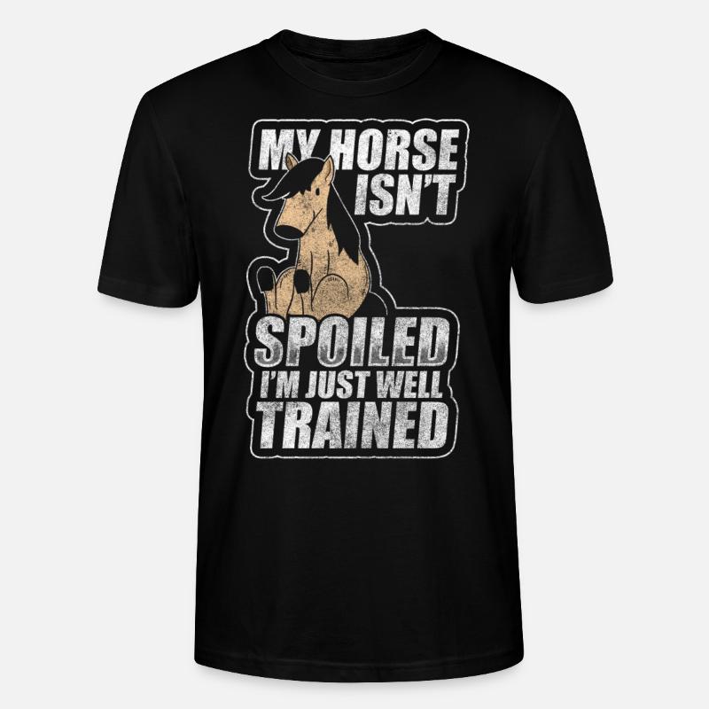 Pferd Tier - Stanley/Stella Unisex Bio-T-Shirt CRAFTER - Schwarz