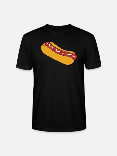 Varmkorv snabbmat korv rullar - Ekologisk T-shirt CRAFTER unisex från Stanley/Stella - svart
