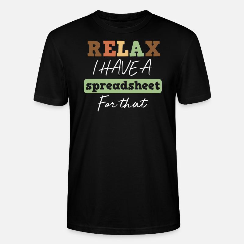 Spreadsheet program Spreadsheets - Stanley/Stella CRAFTER Unisex Organic T-Shirt - black