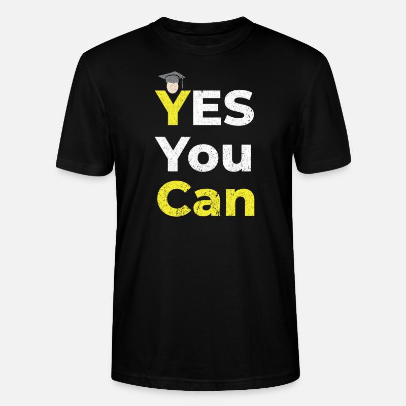 Ja du kannst Motivation Selbstbewustsein - Stanley/Stella Unisex Bio-T-Shirt CRAFTER - Schwarz