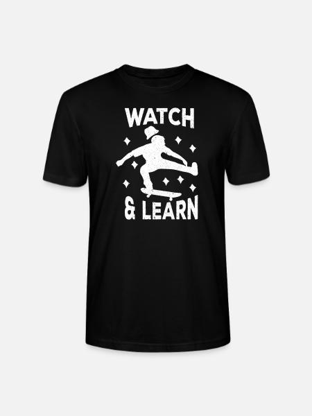 Skateboard Skateboarder Skating - Stanley/Stella CRAFTER Unisex Organic T-Shirt - black