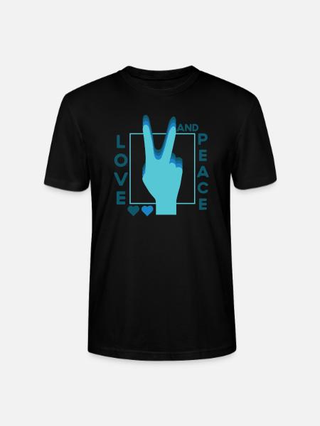 Love Peace Peace Harmony - Stanley/Stella CRAFTER Unisex Organic T-Shirt - black