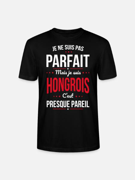 Je ne suis pas parfait mais je suis Hongrois - T-shirt bio CRAFTER Stanley Stella Unisexe - noir