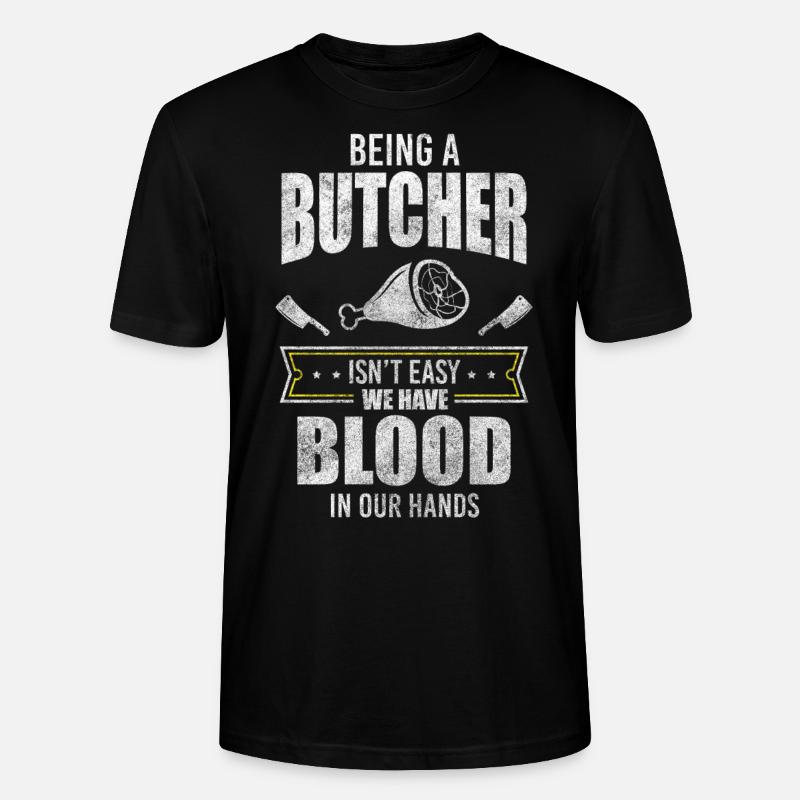 Fleischer Fleischerei Schlachten - Stanley/Stella Unisex Bio-T-Shirt CRAFTER - Schwarz