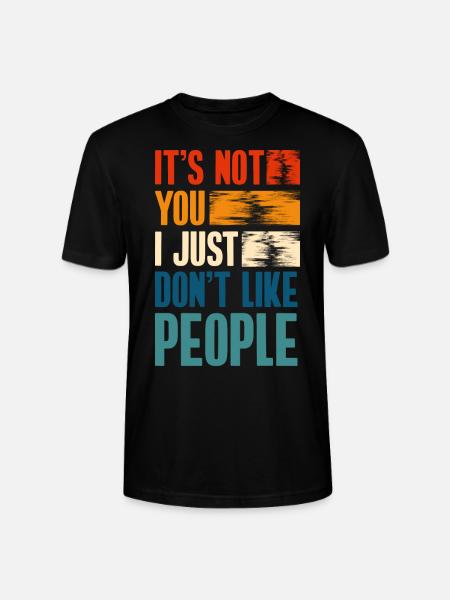 Sarcasm Crowd Misanthropy Rejection - Stanley/Stella CRAFTER Unisex Organic T-Shirt - black