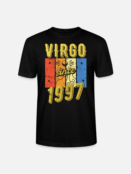 Virgo 1997 Zodiac Birthday Gift - Stanley/Stella CRAFTER Unisex Organic T-Shirt - black