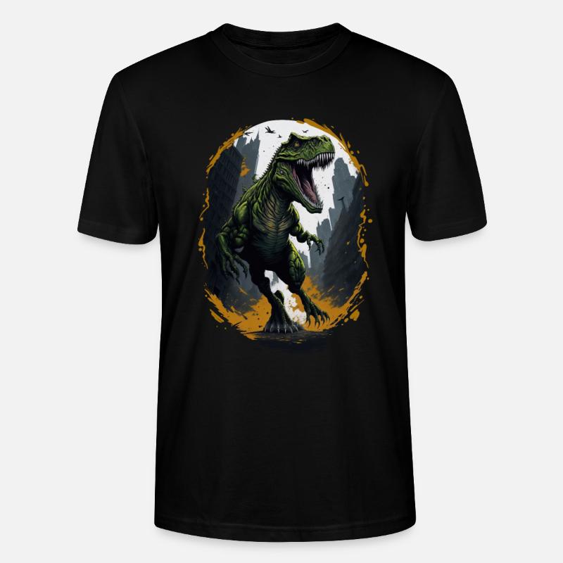 T Rex Dinosaurier - Stanley/Stella Unisex Bio-T-Shirt CRAFTER - Schwarz