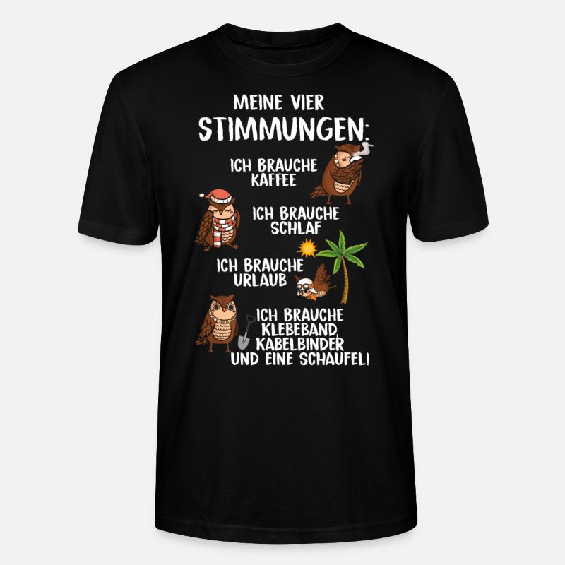 My Four Moods - Stanley/Stella CRAFTER Unisex Organic T-Shirt - black