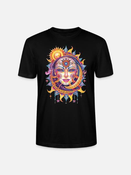 Kunstvolle Sonne - Stanley/Stella Unisex Bio-T-Shirt CRAFTER - Schwarz