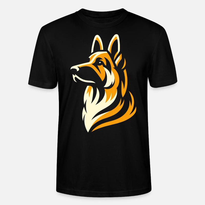 German Shepherd Elegance - Stanley/Stella CRAFTER Unisex Organic T-Shirt - black