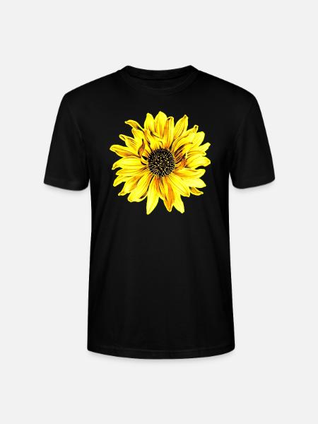 Flower ❀ Yellow flower - Stanley/Stella CRAFTER Unisex Organic T-Shirt - black
