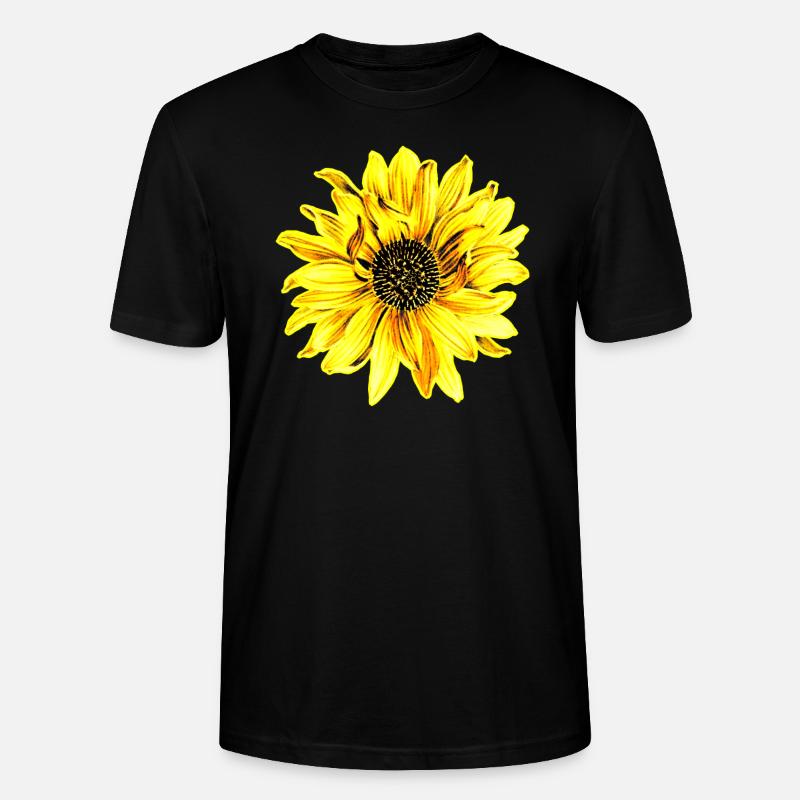 Blume, gelbe Blume - Stanley/Stella Unisex Bio-T-Shirt CRAFTER - Schwarz