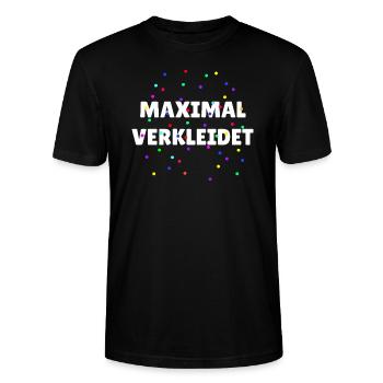 Maximal verkleidet Karneval Fasching - Stanley/Stella Unisex Bio-T-Shirt CRAFTER - Schwarz - Vorne - Alina (178cm) & Michal (187cm)