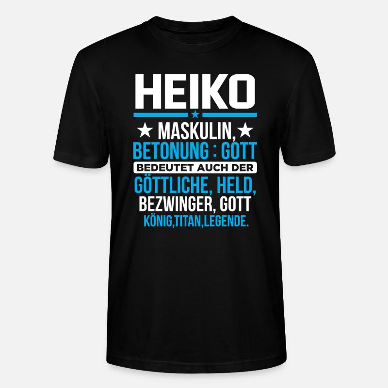 HEIKO - Titan - Stanley/Stella Unisex Bio-T-Shirt CRAFTER - Schwarz