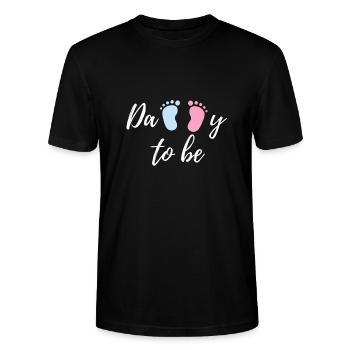 futur père - T-shirt bio CRAFTER Stanley Stella Unisexe - noir - Devant - Alina (178cm) & Michal (187cm)