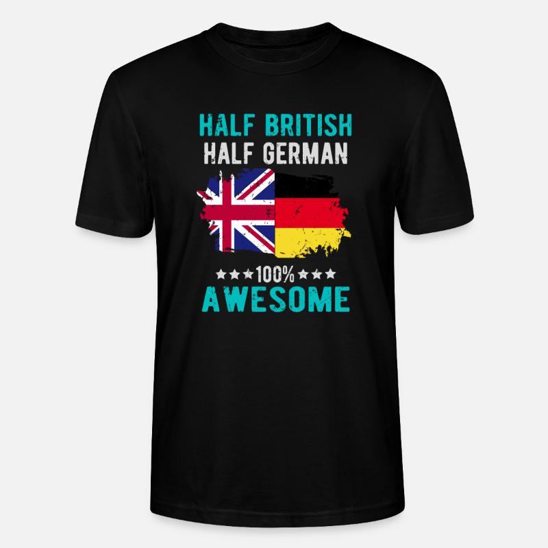Halb Brite Halb Deutscher - Stanley/Stella Unisex Bio-T-Shirt CRAFTER - Schwarz
