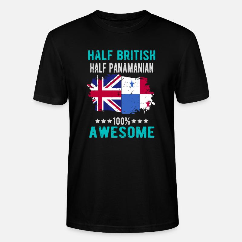 Halb Brite Halb Panamese - Stanley/Stella Unisex Bio-T-Shirt CRAFTER - Schwarz