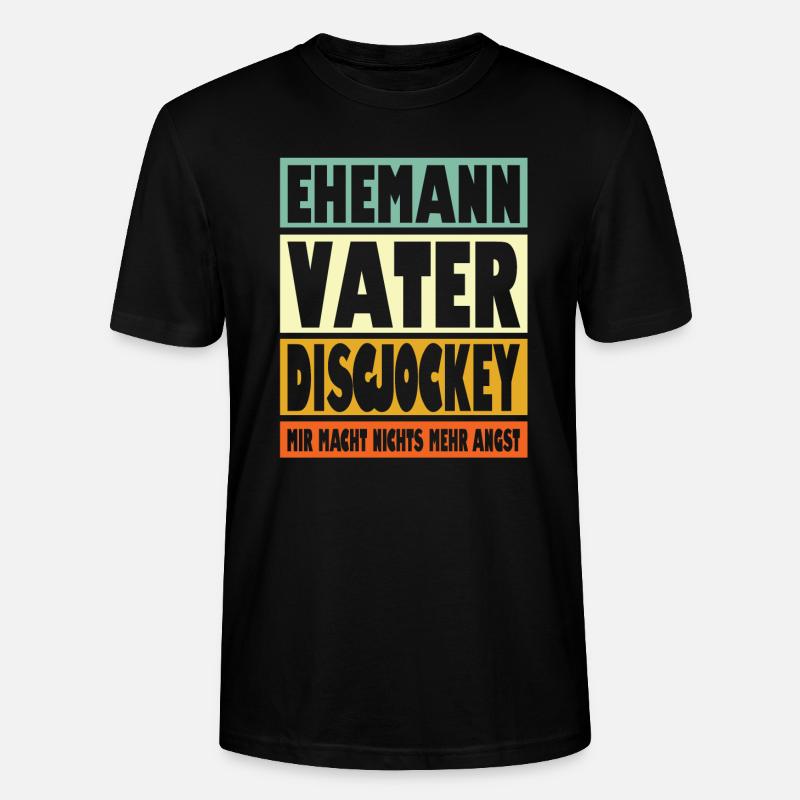 Discjockey Vater Ehemann Held - Stanley/Stella Unisex Bio-T-Shirt CRAFTER - Schwarz
