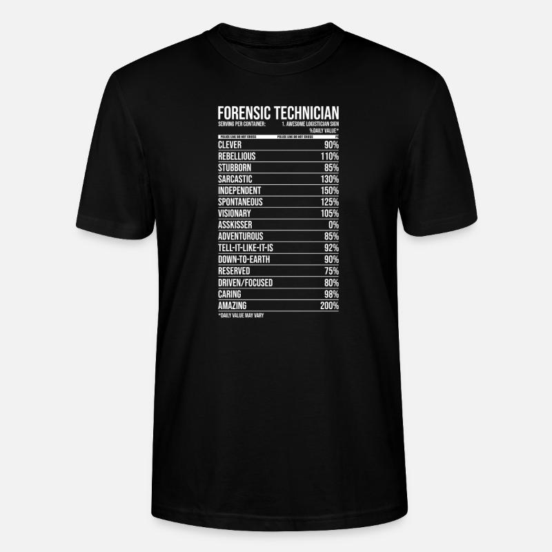 Forensic Technician - Stanley/Stella CRAFTER Unisex Organic T-Shirt - black