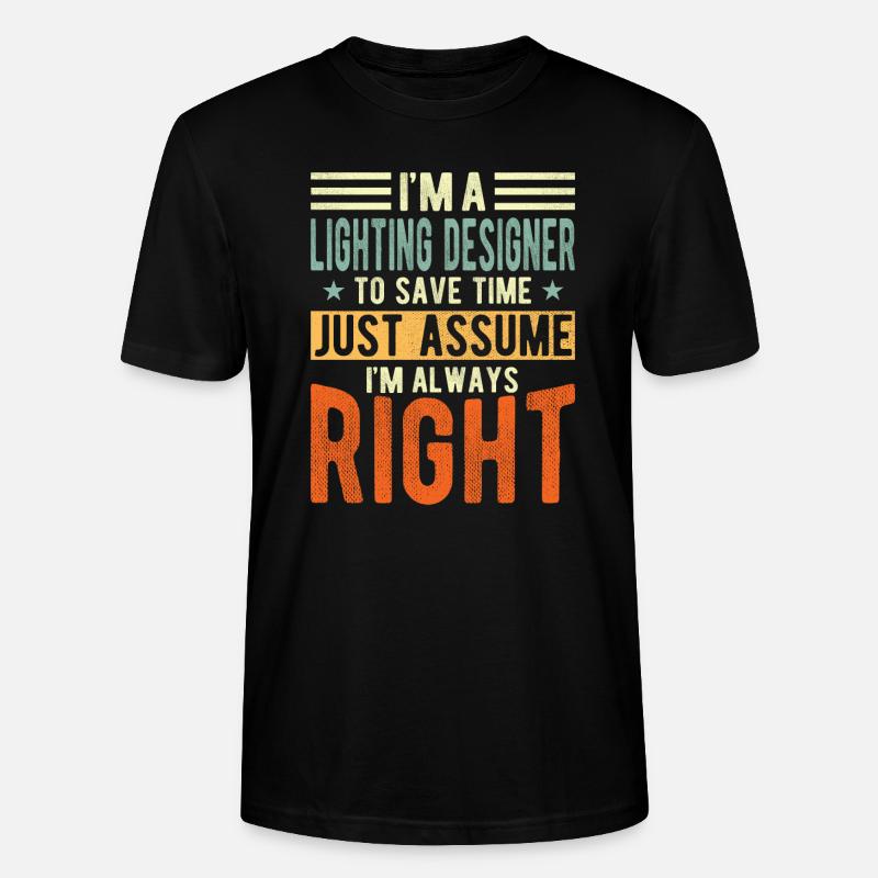 Lichtdesigner - Stanley/Stella Unisex Bio-T-Shirt CRAFTER - Schwarz