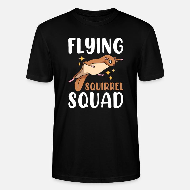 Flying Squirrel Squad - Stanley/Stella CRAFTER Unisex Organic T-Shirt - black