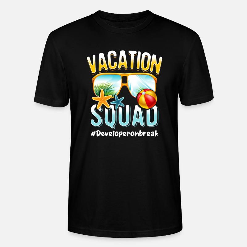 Developer Vacation Squad #Developeronbreak - T-shirt bio CRAFTER Stanley Stella Unisexe - noir