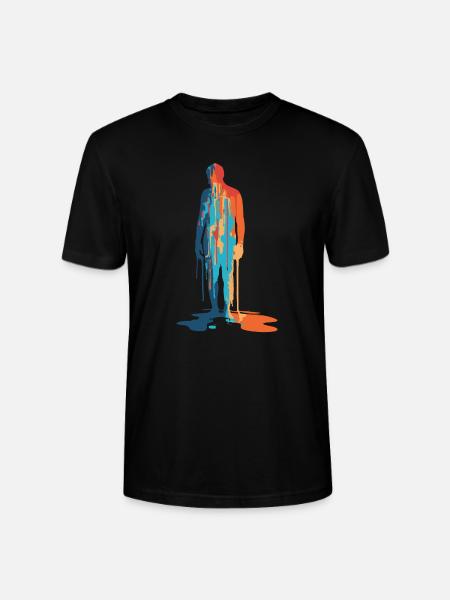 Farbexplosion Moderne Silhouette - Stanley/Stella Unisex Bio-T-Shirt CRAFTER - Schwarz