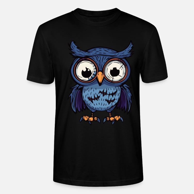 Eule Halloween Zombie - Stanley/Stella Unisex Bio-T-Shirt CRAFTER - Schwarz