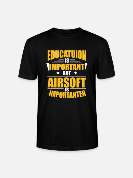AIRSOFT IS IMPORTANTER - Stanley/Stella Unisex Bio-T-Shirt CRAFTER - Schwarz