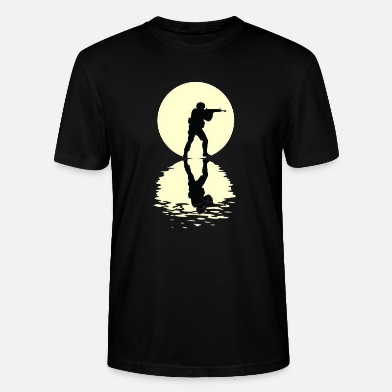 Moon Airsoft Tee - Stanley/Stella Unisex Bio-T-Shirt CRAFTER - Schwarz