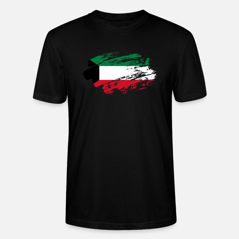 Kuwait Flag Tee - Stanley/Stella Unisex Bio-T-Shirt CRAFTER - Schwarz