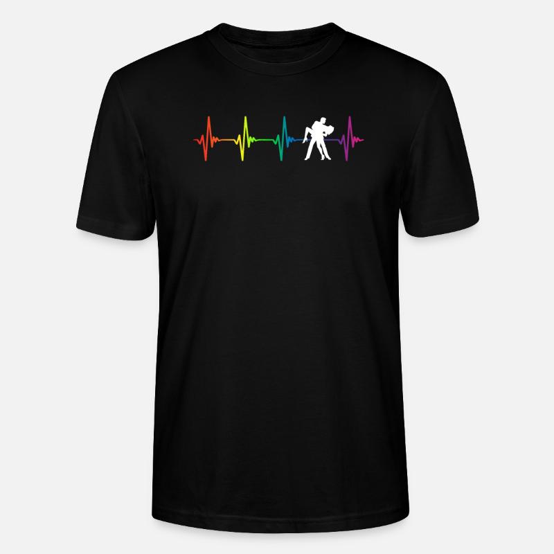 Tango Rainbow Heartbeat - Stanley/Stella Unisex Bio-T-Shirt CRAFTER - Schwarz