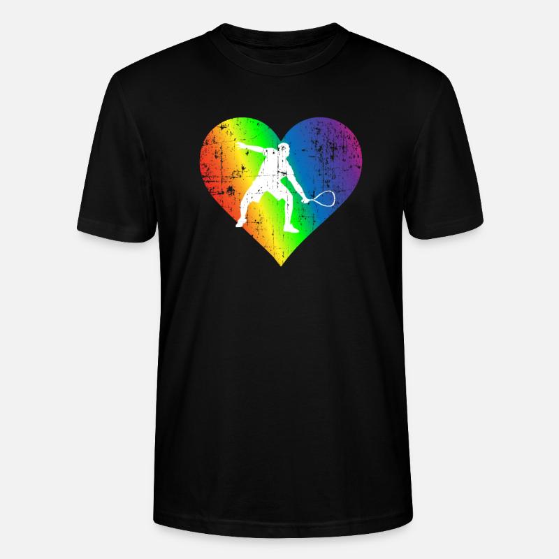 Squash Pride Rainbow Heart - Stanley/Stella Unisex Bio-T-Shirt CRAFTER - Schwarz