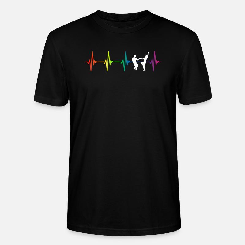 Swing Dance Rainbow Heartbeat - Stanley/Stella Unisex Bio-T-Shirt CRAFTER - Schwarz