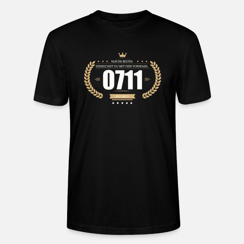 Stuttgart 0711 - Stanley/Stella Unisex Bio-T-Shirt CRAFTER - Schwarz