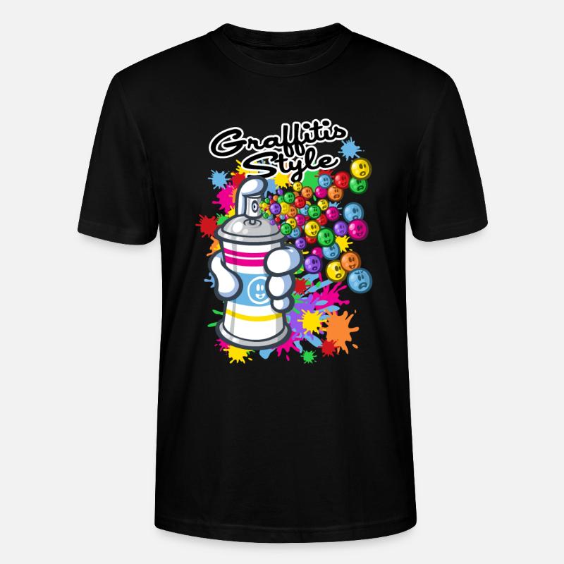 Graffiti Cartoon-Stil - Stanley/Stella Unisex Bio-T-Shirt CRAFTER - Schwarz