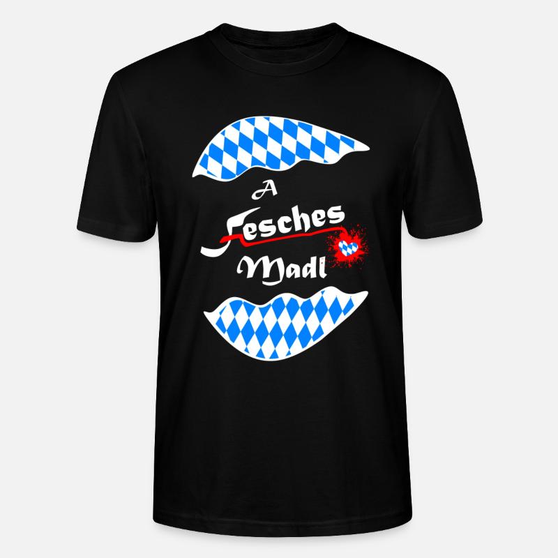 Herz Bavarian Design - Stanley/Stella Unisex Bio-T-Shirt CRAFTER - Schwarz