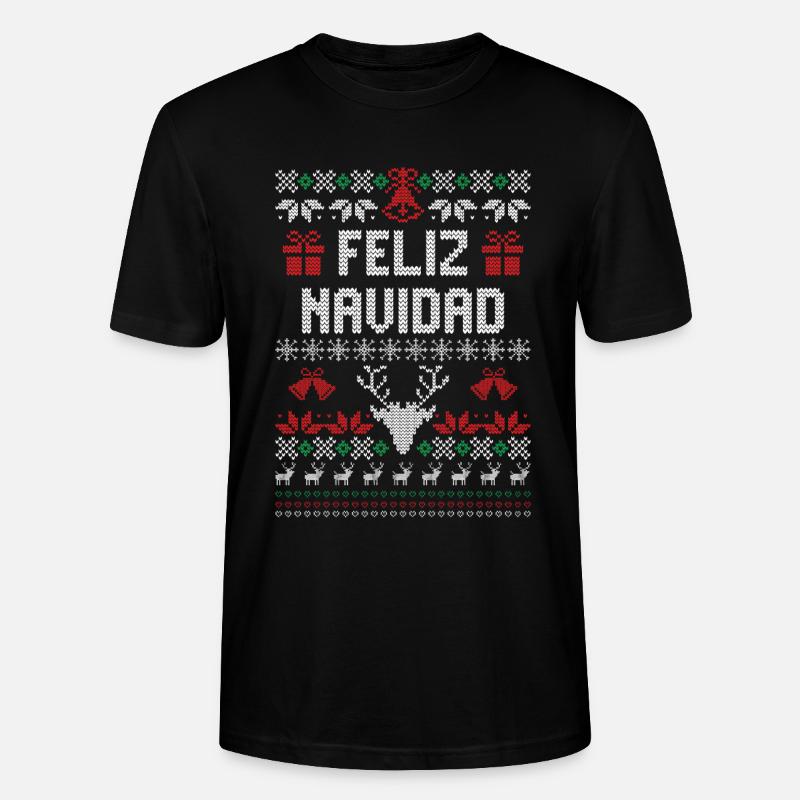 Feliz Navidad - Stanley/Stella Unisex Bio-T-Shirt CRAFTER - Schwarz