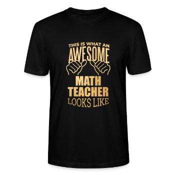 Mathematik - Stanley/Stella Unisex Bio-T-Shirt CRAFTER - Schwarz - Vorne - Alina (178cm) & Michal (187cm)