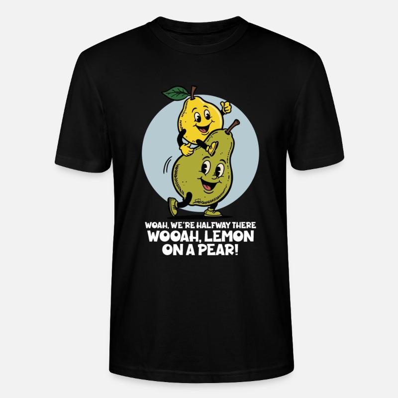 Lemon on a Pear - Stanley/Stella CRAFTER Unisex Organic T-Shirt - black