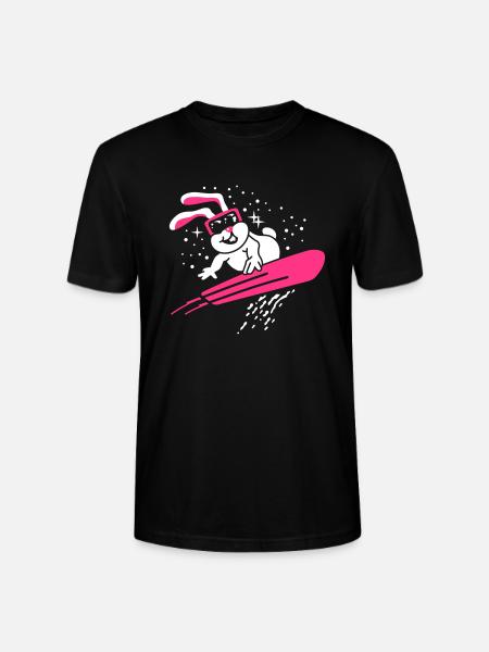 Śnieg Bunny - Narty - Snowboard - Sporty zimowe 2C - Ekologiczna koszulka typu unisex Stanley/Stella CRAFTER - czarny