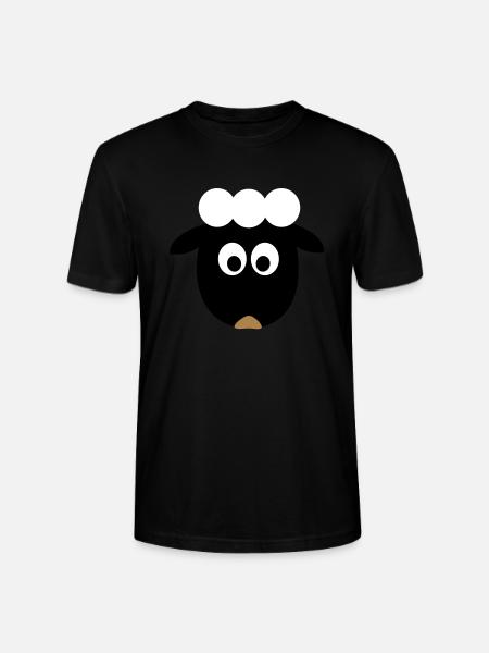 Schaf, mäh, Tier - Stanley/Stella Unisex Bio-T-Shirt CRAFTER - Schwarz