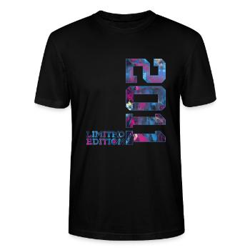 15. GEBURTSTAG 15 JAHRE LIMITED EDITION 2011 - Stanley/Stella Unisex Bio-T-Shirt CRAFTER - Schwarz - Vorne - Alina (178cm) & Michal (187cm)