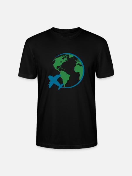 Weltreise - Stanley/Stella Unisex Bio-T-Shirt CRAFTER - Schwarz