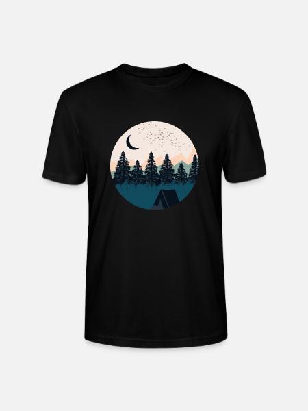 Mountains and nature - Stanley/Stella CRAFTER Unisex Organic T-Shirt - black