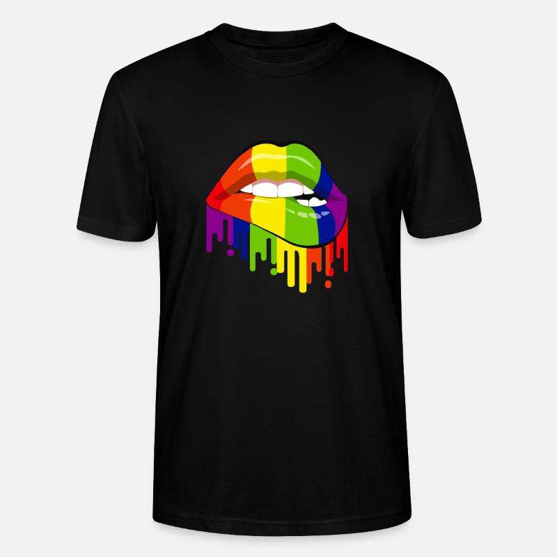 Arc-en-ciel - T-shirt bio CRAFTER Stanley Stella Unisexe - noir