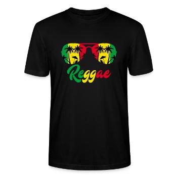 reggae - Stanley/Stella CRAFTER Unisex Organic T-Shirt - black - Front - Alina (178cm) & Michal (187cm)