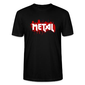 Heavy Metal - T-shirt bio CRAFTER Stanley Stella Unisexe - noir - Devant - Alina (178cm) & Michal (187cm)